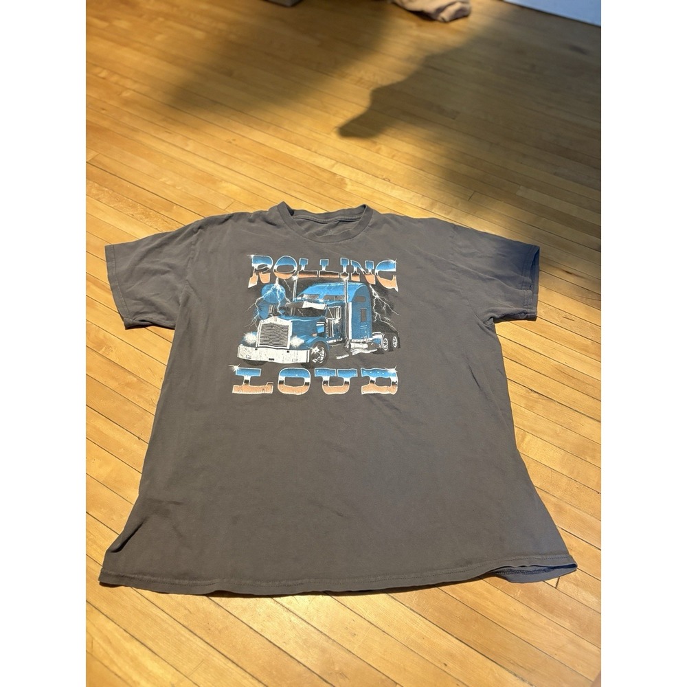Rolling Loud Semi Tractor Shirt Men's XL Gray Short Sleeve